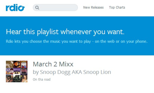 March 2 Mixx – Rdio