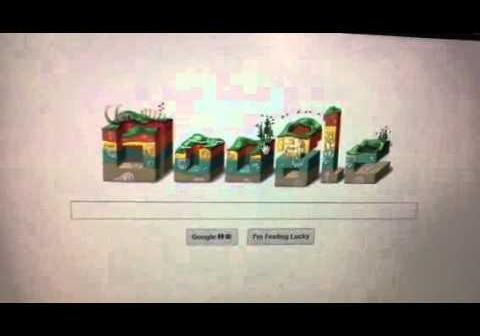 Google Logoがニコラウス ステノ 生誕374周年で地層風ロゴ