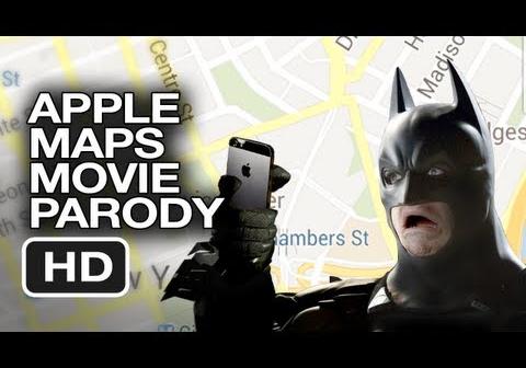 バットマンがiPhone のApple Mapを使ってバイクを操縦したら違う所に着いた。