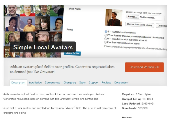 グラバターを使わずにWordPressのユーザの顔を変更するプラグインSimple Local Avatars