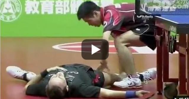 【動画】卓球一流プレーヤーによる面白すぎるラリー戦