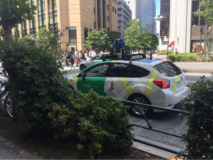 有楽町付近でGoogleストリートビューの撮影する車を見た！