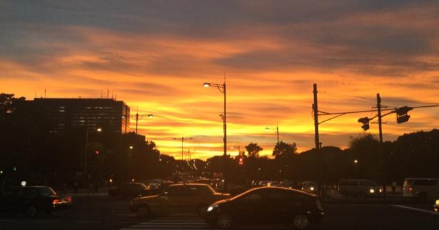 2015年7月13日の夕日の写真。