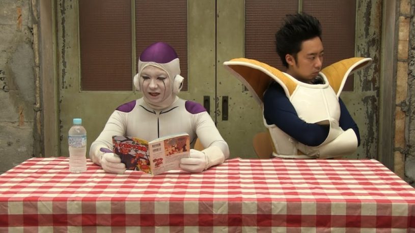 フリーザによる朗読「さるかに合戦」ベジータが聞き役。