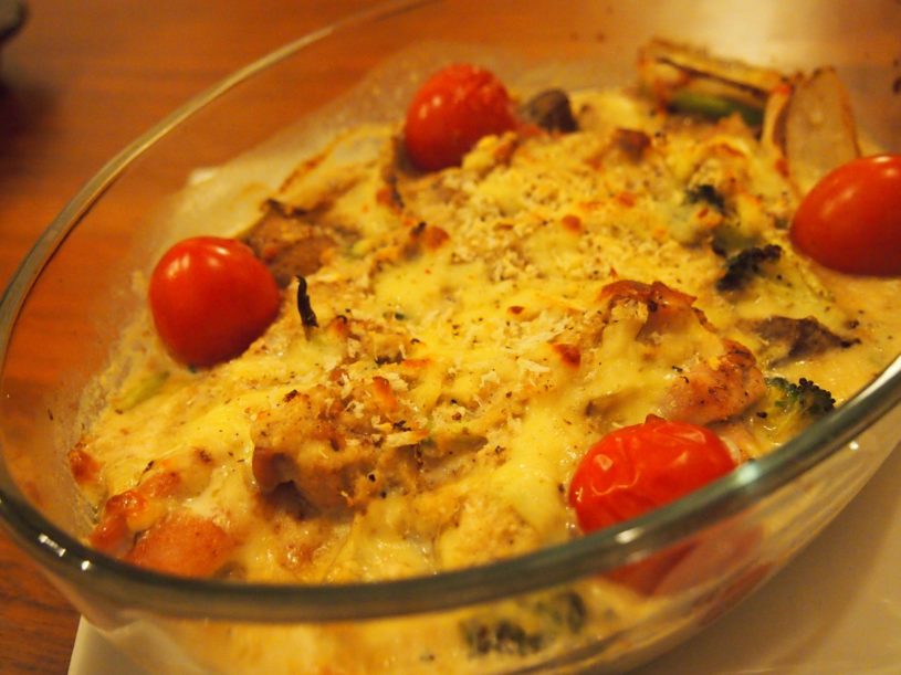 糖質制限ダイエット！おからパウダーで作る美味しいチキングラタンのレシピ