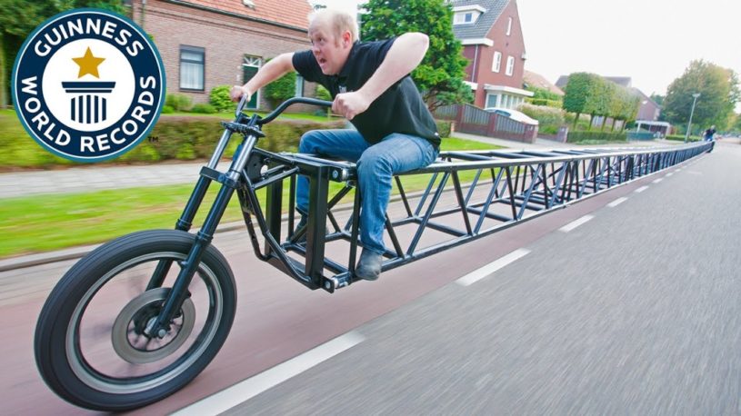 世界一長い自転車。35.79メートルながいなーーーー動画あり。