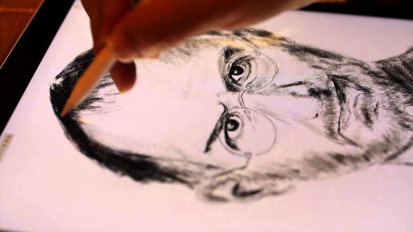 iPad Proと Apple Pencil を使い描いたスティーブ・ジョブズが素敵！