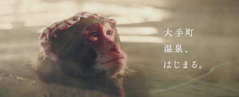山奥に住む猿が大手町温泉を目指し上京「大手町に温泉ができたがた」