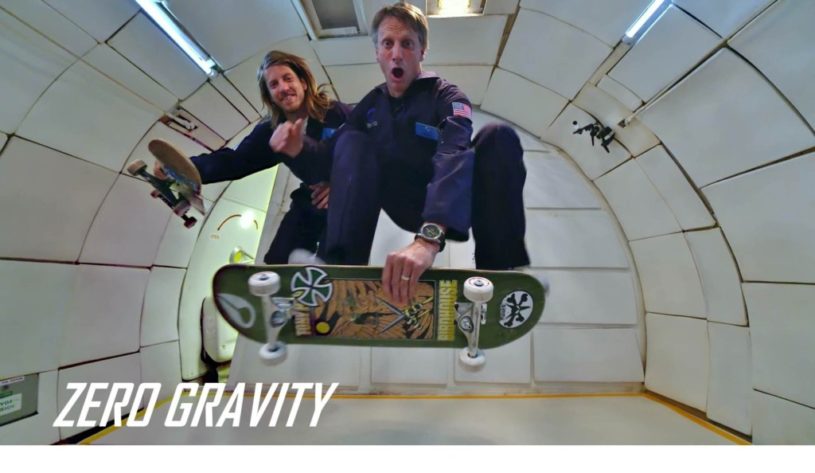 無重力状態で有名プロスケーターがスケボーをやった結果→めっちゃ楽しそうｗｗｗｗ