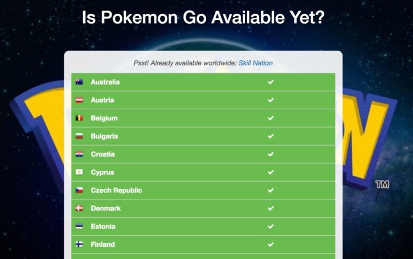 ポケモンGOまだ日本でできないの？ヨーロッパで２６カ国が一気に配信された