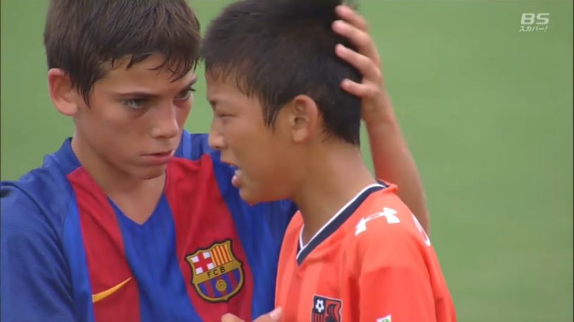 【映像】バルセロナの選手達が大宮の選手達のもとに　U-12ジュニアサッカーワールドチャレンジ2016