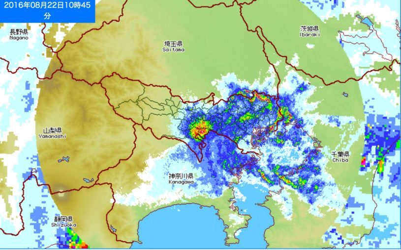 2016年8月22日東京台風