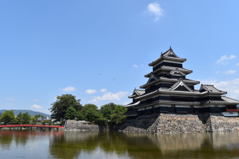 松本城、お堀に映る松本城が素敵すぎる