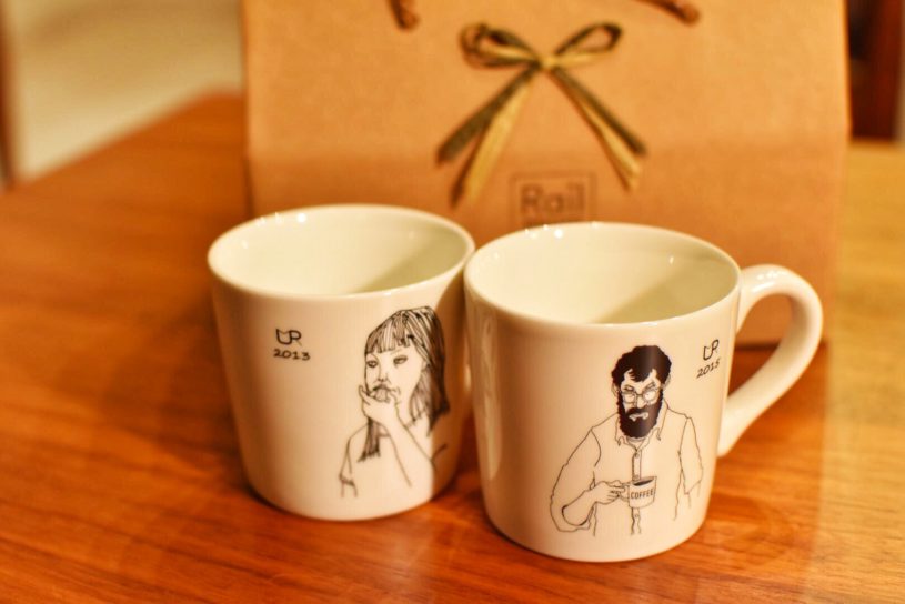 RailCAFEのマグカップを誕生日プレゼントにもらいました！ おじさんの絵が気に入った！ 至福の一杯が飲めそう！