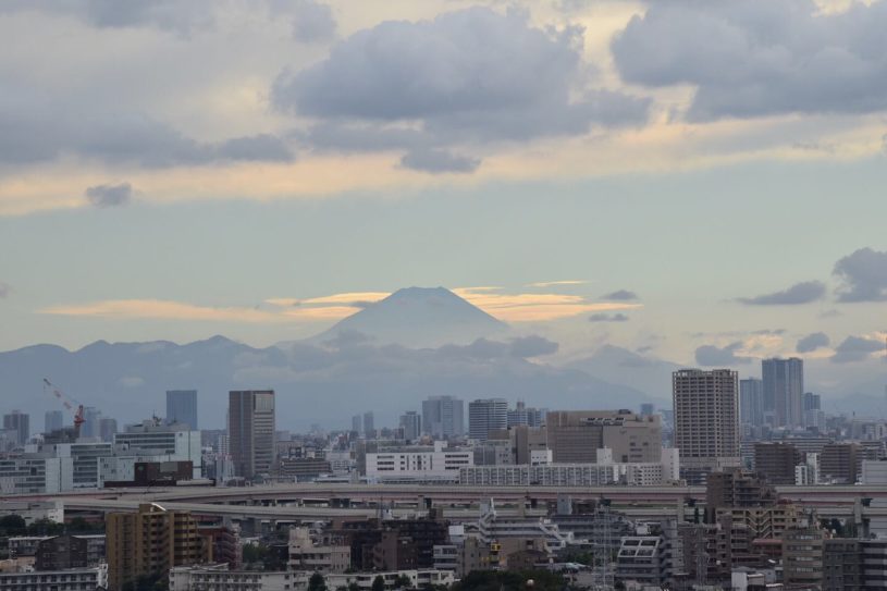 台風の影響か都内から富士山見えた！