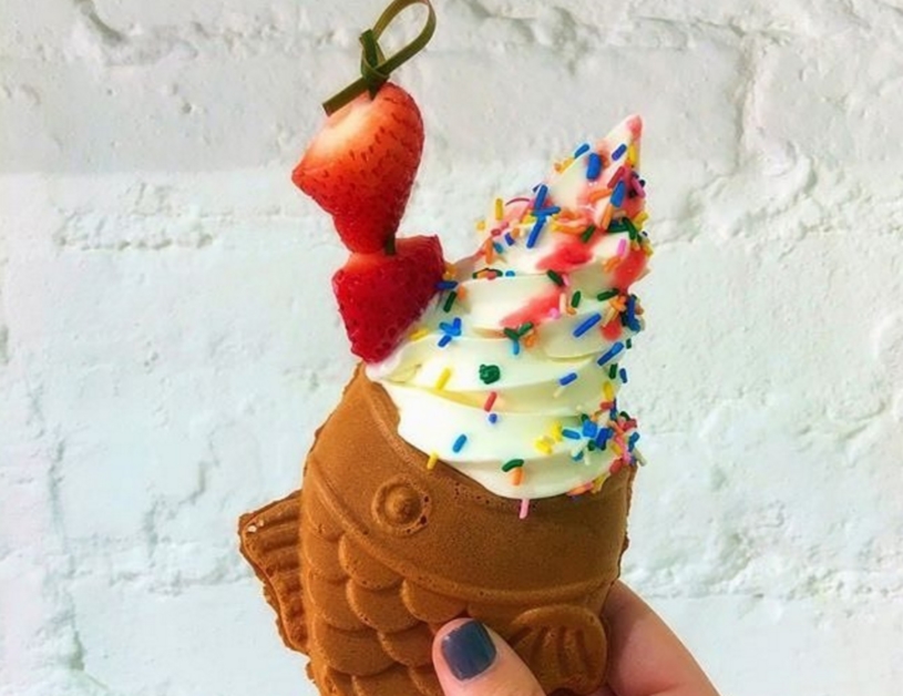 ニューヨークでたい焼きアイスクリームが人気に！！