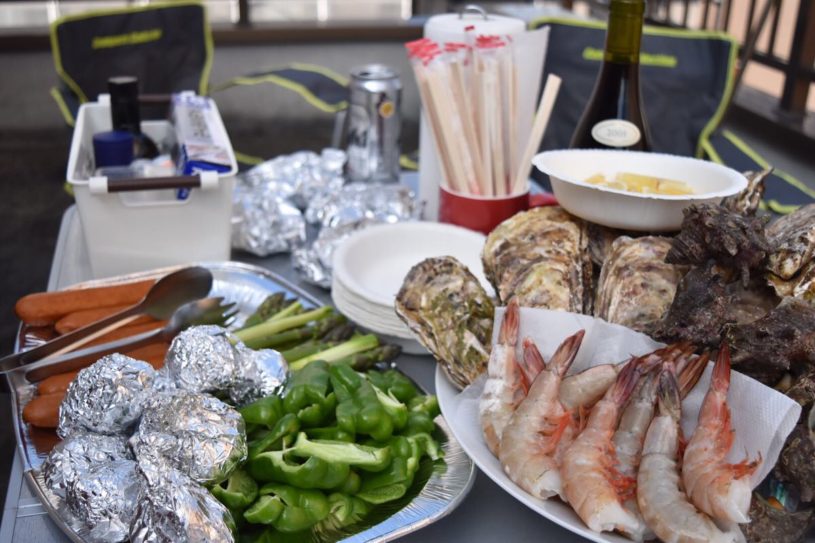 友達の家でBBQ！海鮮が豪華すぎる！