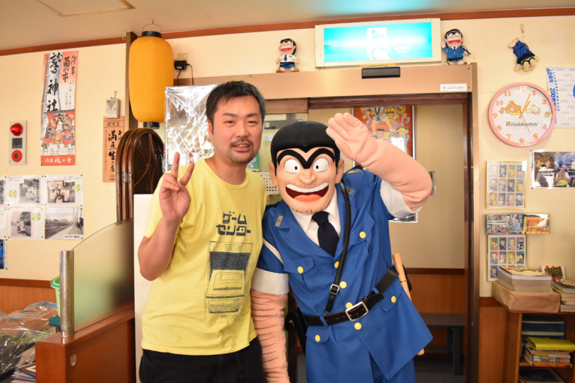 亀有のもんじゃ屋には、両さんが来るよ