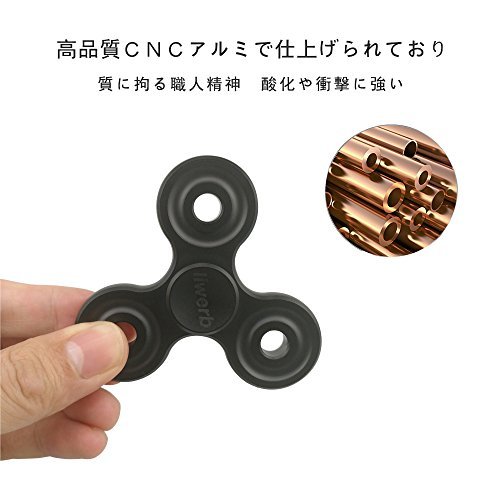 ストレスに 敵！子供に適したばかりか、大人にも適用 超耐久性　高速度1-3分スピン　小型サイズ (ブラック)