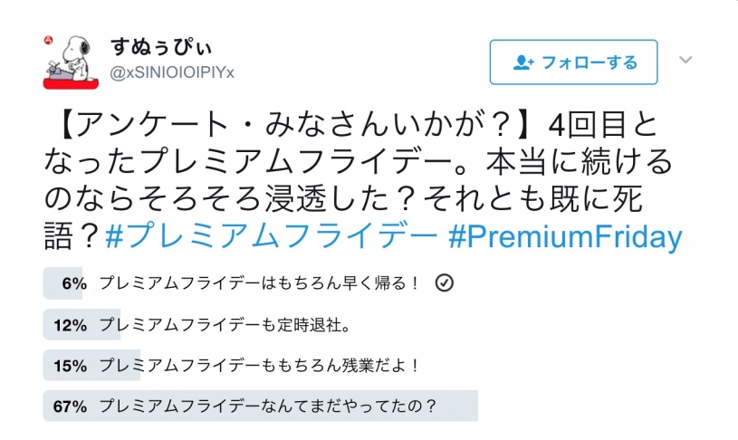 プレミアムフライデーは既に死後？プレミアムライデーの浸透具合アンケート