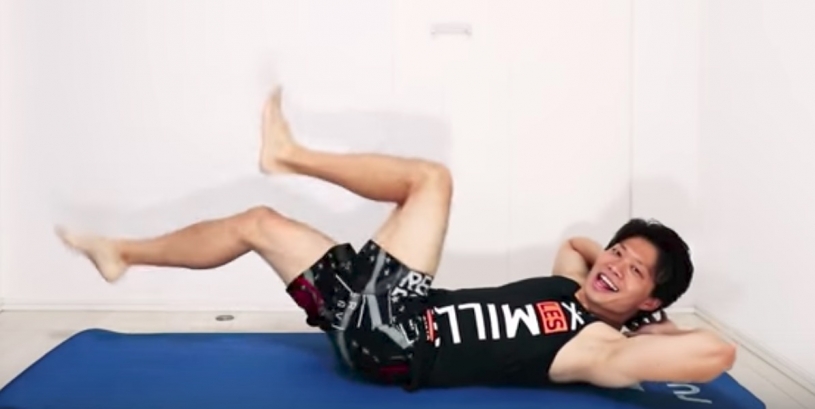 寝たまま痩せる腹筋有酸素運動