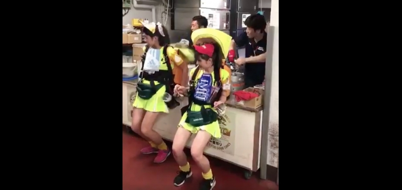 明治神宮野球場が、ビールの売り子の裏側を公開！ものすごい速さでビールを補給！！