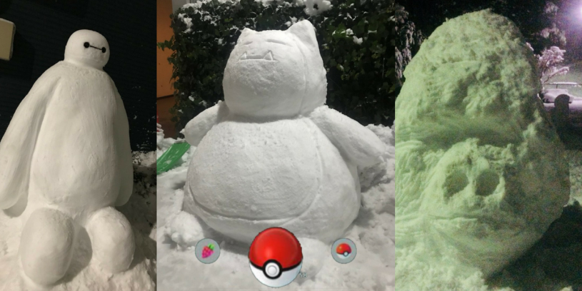 2018年１月東京で作られた素晴らしい雪だるままとめ