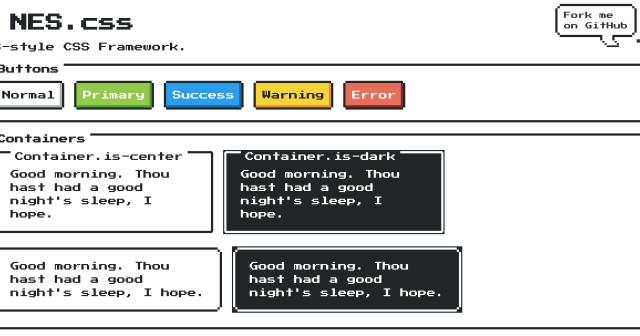 ファミコン風のCSS