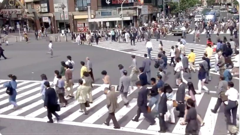 バブル崩壊後の東京をハイビジョン撮影した珍しい映像