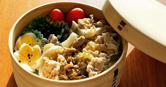豚と茄子の味噌炒め弁当レシピ