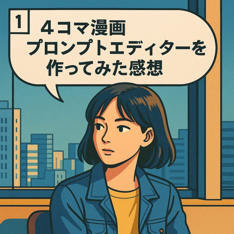 4コマ漫画プロンプトエディターを作ってみた感想