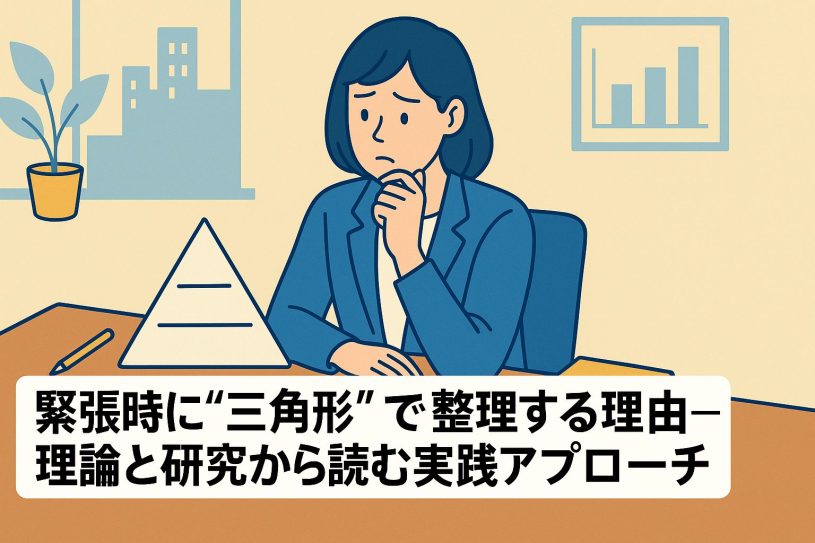 緊張時に“三角形”で整理する理由──理論と研究から読む実践アプローチ