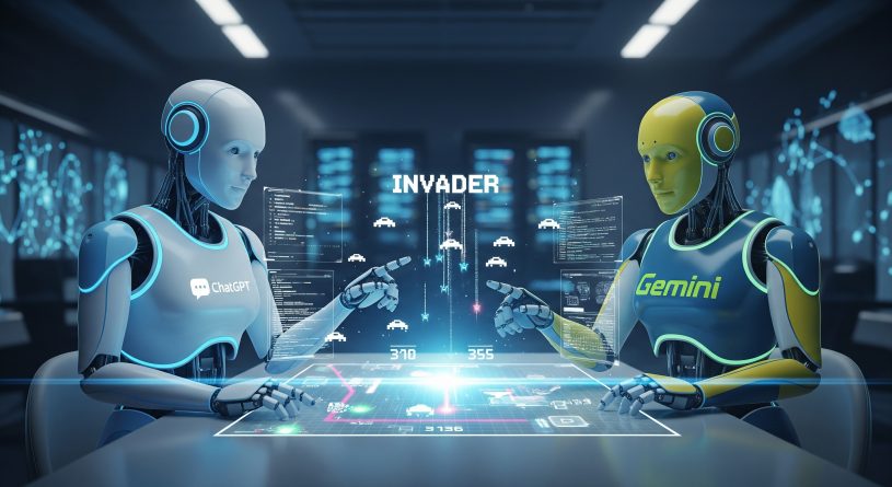 ChatGPTとGeminiで議論し、インベーダーゲームをつくってもらった