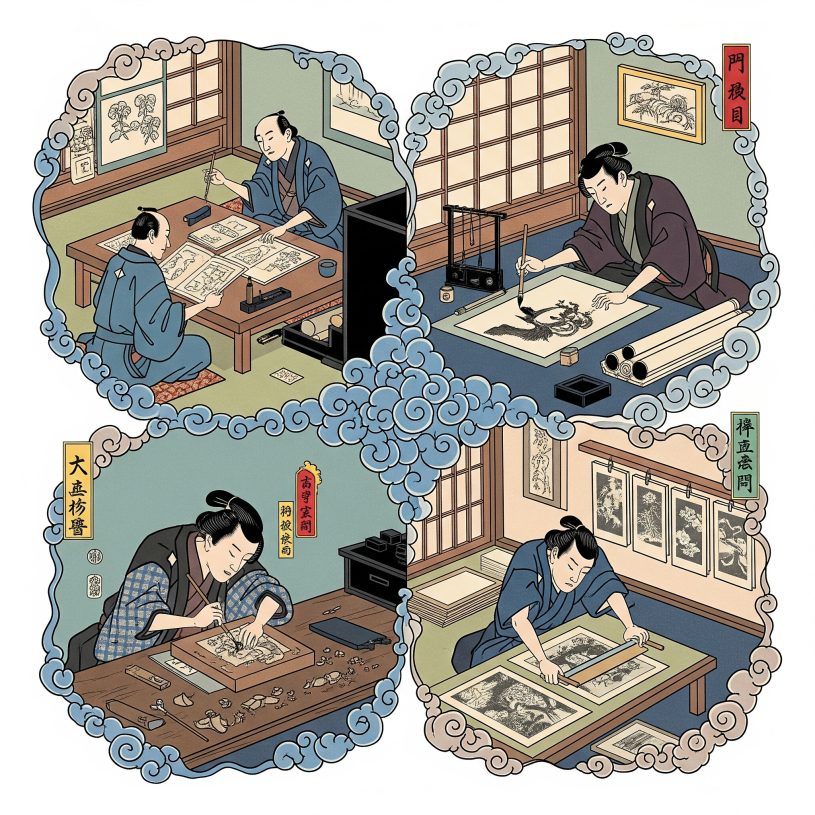 一般的な浮世絵はどのような形で作られているんだろうか？