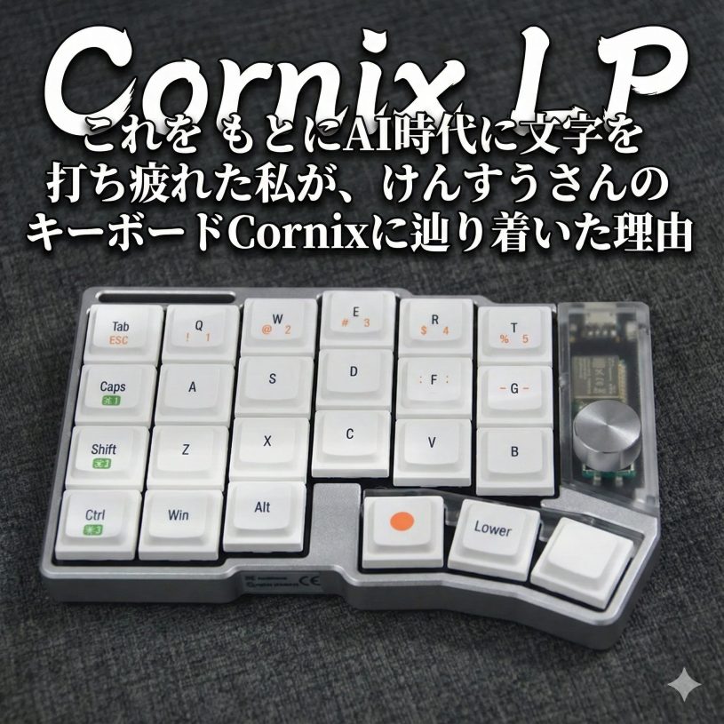AI時代に文字を打ち疲れた私が、けんすうさんのキーボードCornixに辿り着いた理由