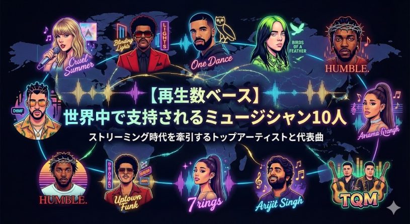 【再生数ベース】世界中で支持されるミュージシャン10人（代表曲つき）