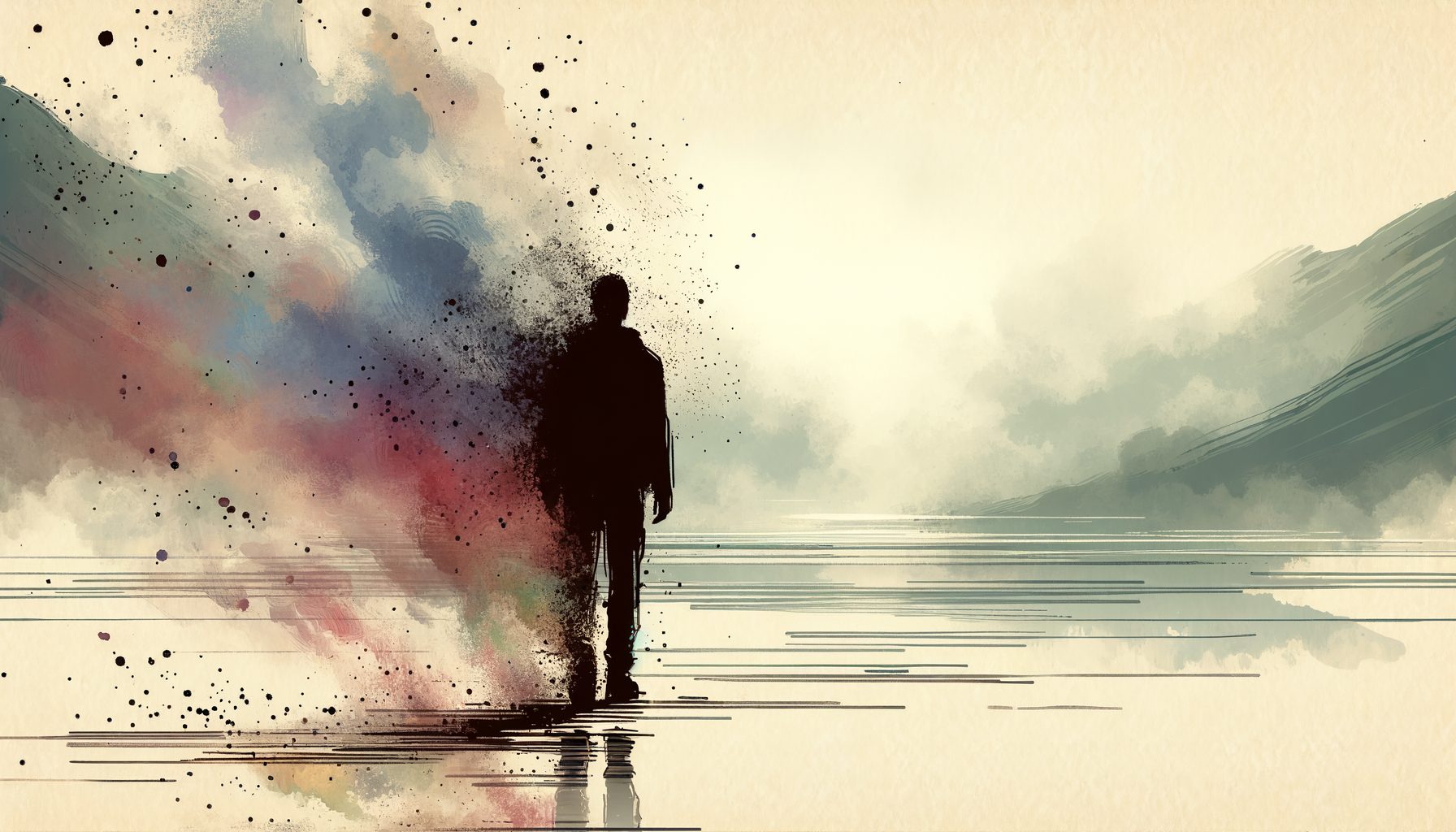 霧の中に消えかかる不確かな輪郭。説明しすぎない、静かな余白の中に置かれた「間」。