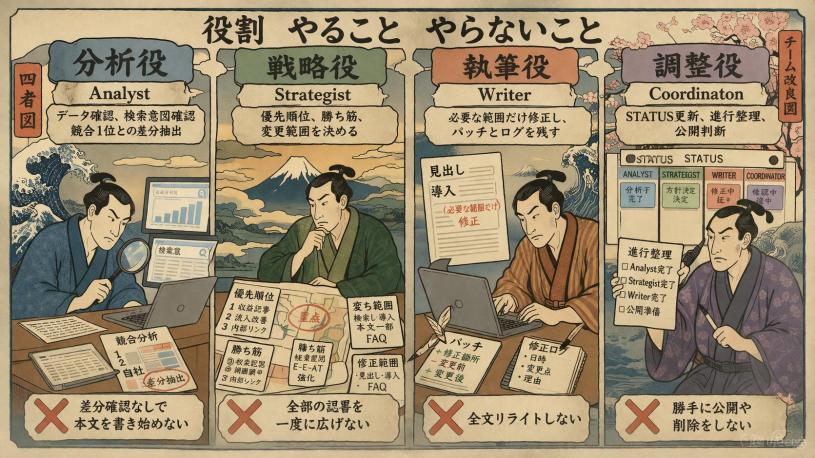 AIとサブエージェントの整理。私が求めてきた役割分担と、次回も使い回せる形