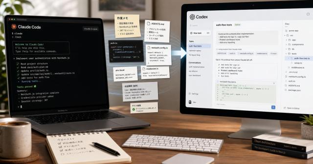 Claude Codeの続きがCodexでできる。これはかなり助かる