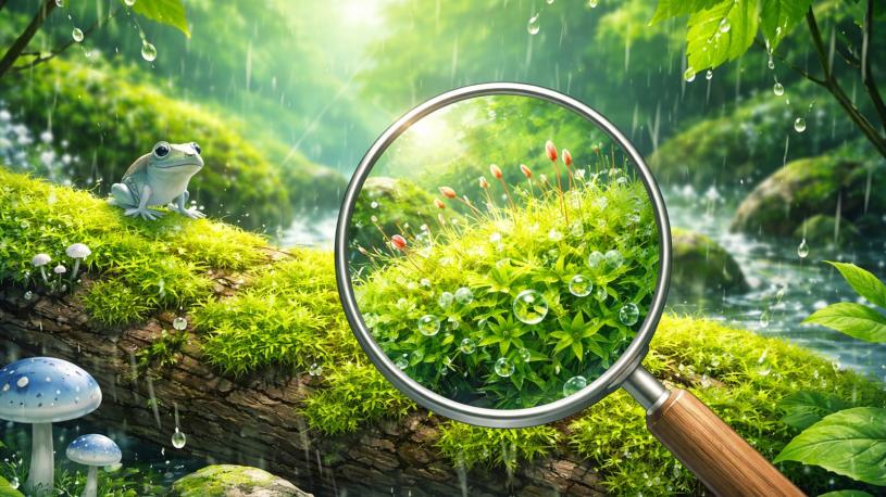 雨の日の苔が気になる