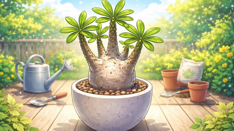 昨年の夏に種から育て始めたグラキリス。 これが一番いい感じのやつ！ 今年の夏はぐんぐんとそだってくれよな！