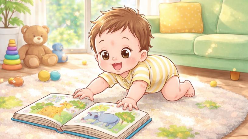 絵本が大好きな赤ちゃん