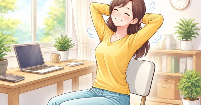 ライザップが紹介する座ったまま４分でできる肩こりに効くストレッチ