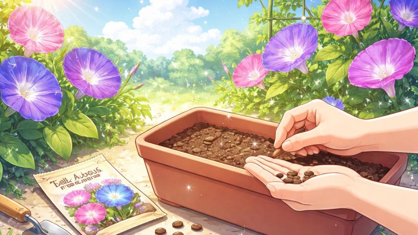 朝顔の種を8月の中旬に撒くとどうなるのか？