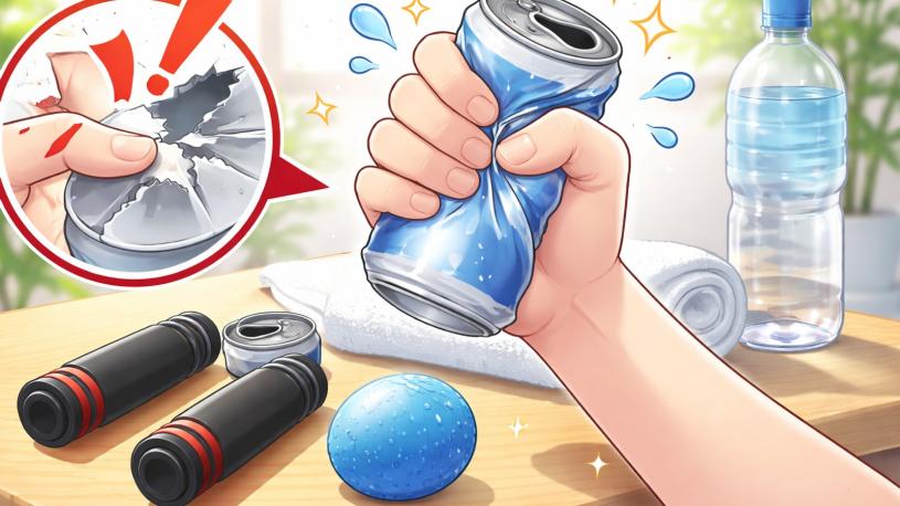 缶潰しは握力トレーニングになる？危険な理由と代わりの方法