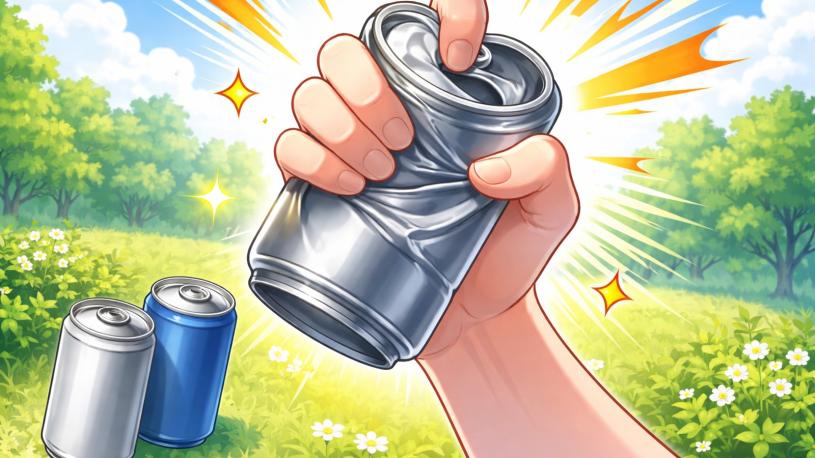 スチール缶を潰せるなら平均よりかなり強い？目安だけ整理