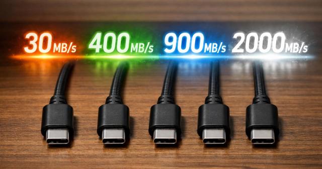 USB Type-Cケーブルは見た目で選ぶと危ない。35MB/sと600MB/sの差が出る