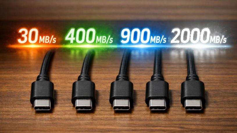 USB Type-Cケーブルは見た目で選ぶと危ない。35MB/sと600MB/sの差が出る