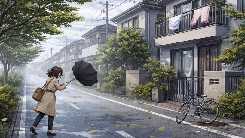 風速10mはどれくらい？傘・自転車・洗濯物・外出の目安