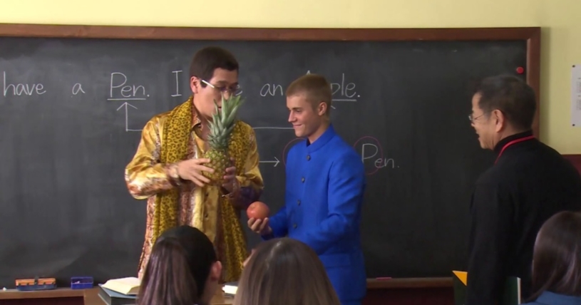 ジャスティン・ビーバー × ピコ太郎 奇跡の初対面！